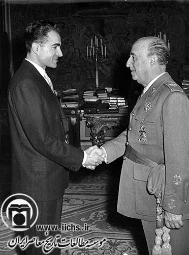 ملاقات عبدالرضا پهلوی با ژنرال پولینو فرانکو صدراعظم اسپانیا در مادرید