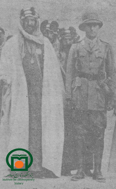 سر پرسی ساکس و امیرعبدالعزیز آل سعود در کویت (سال 1916م)