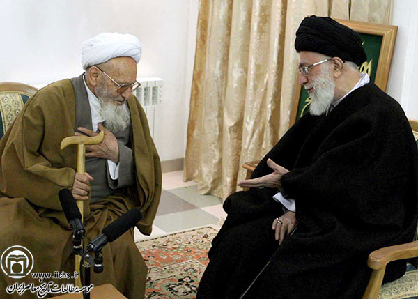 دیدار رهبر معظم انقلاب اسلامی، با علامه حسن حسن‌زاده آملی
