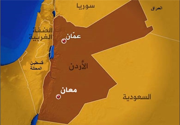 موقعیت جغرافیایی اردن
