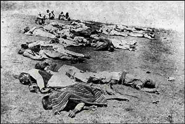 تصویری از مرگ گرسنگان در دوره قحطی بزرگ