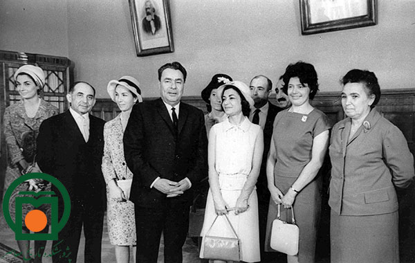اشرف پهلوی در سفر به شوروی و ملاقات با لئونید برژنف، صدر هیئت‌رئیسه این کشور