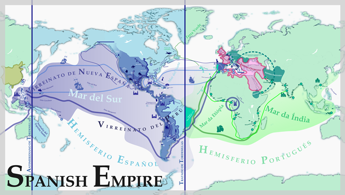 نقشه امپراتوری اسپانیا