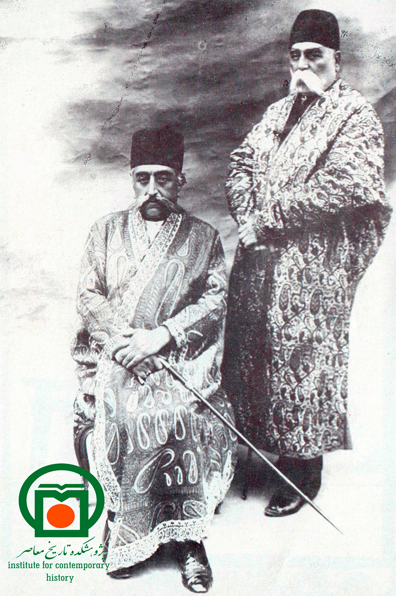 مظفرالدین‌شاه قاجار و عبدالمجیدمیرزا (عین‌الدوله)