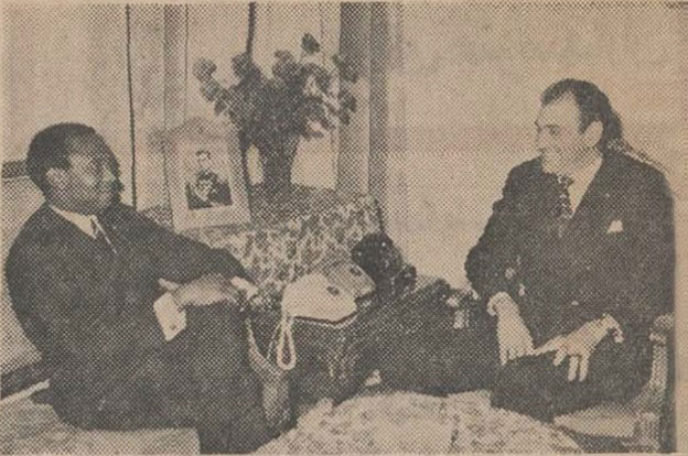 مارسل لانگما، سفیر سیار کنگو در ملاقات با آقای اردشیر زاهدی، وزیر خارجه